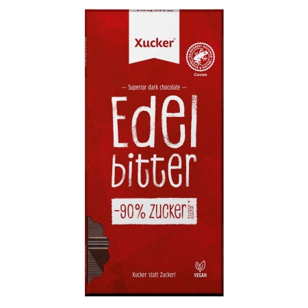 Edelbitter-Schokolade mit Xylit vegan